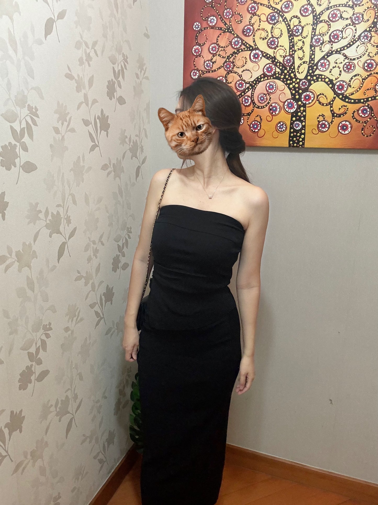 【Lumi Signature】Knitted Tube Top + Knitted Skirt Set