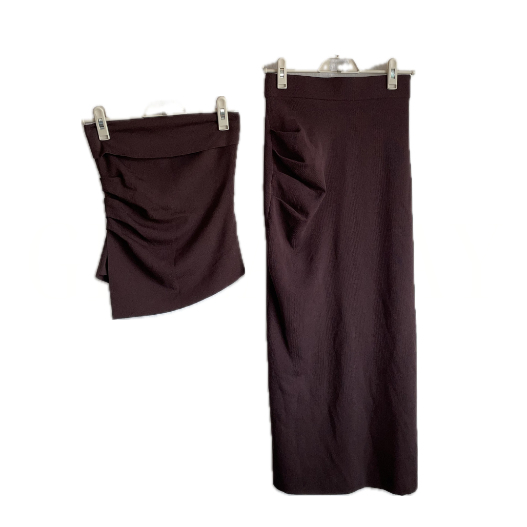 【Lumi Signature】Knitted Tube Top + Knitted Skirt Set