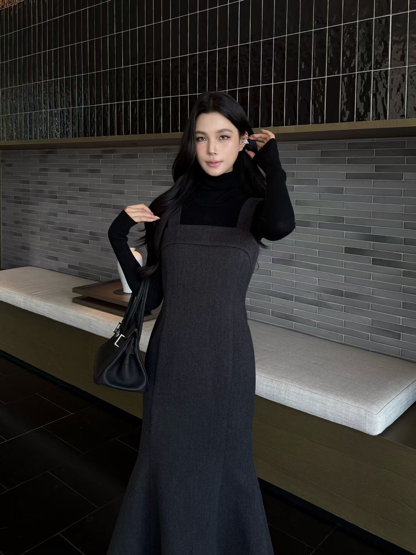 [Elegant] Woolen Fishtail Vest Skirt