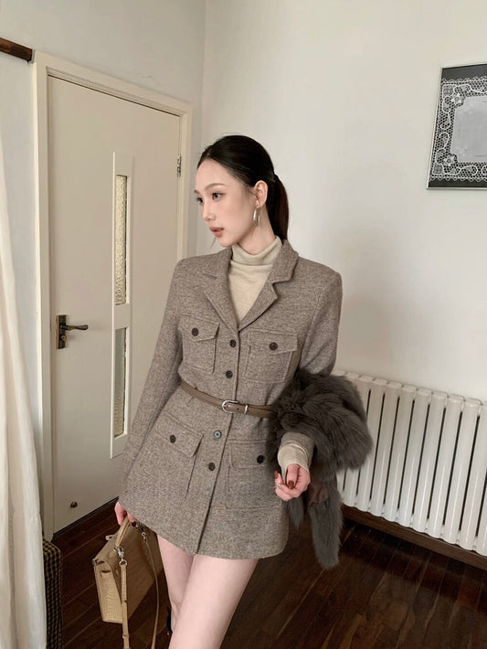 [Workwear] Elegant 20% Wool Jacket