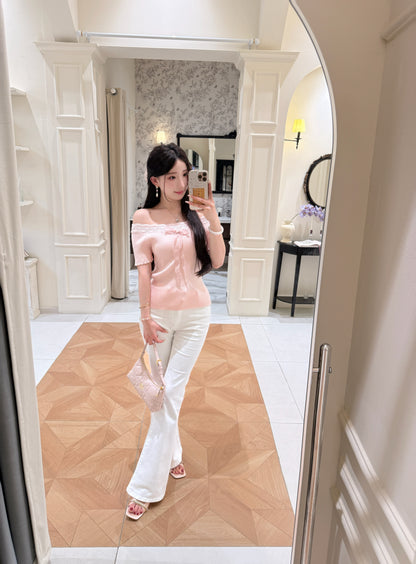 [Versatile] Ribbon Knitted Top (MY902)