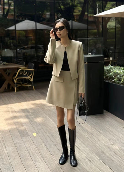 [Workwear] OL Premium Suit Blazer+ Skirt Set