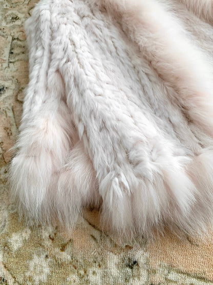 [Luxe] Fox Fur & Rex Rabbit Fur Cape Jacket (PC-010)