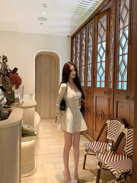 [Dating] Little Sexy Girlgod Knitted Tube Dress + Cardigan Set