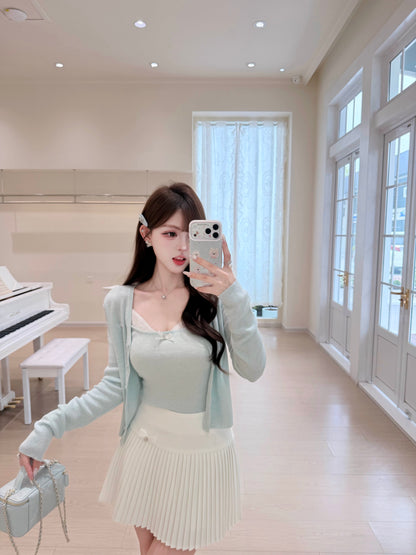 [Cute] Pleated Mini Skirt (Q1028)