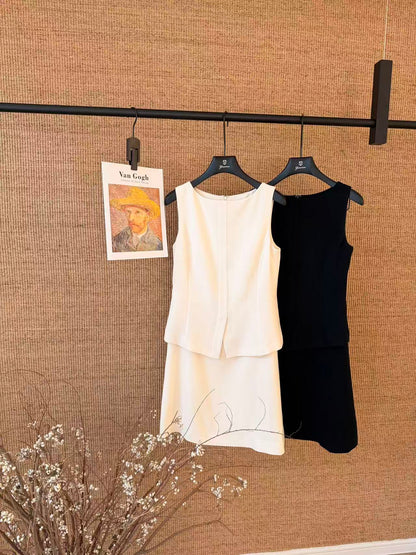 [Luxury] Premium Japanese Triacetate Sleeveless Dress (Q2710)