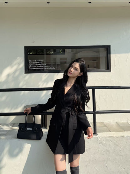 [Stylish] Designer Slimfit Blazer Skirt (with belt)