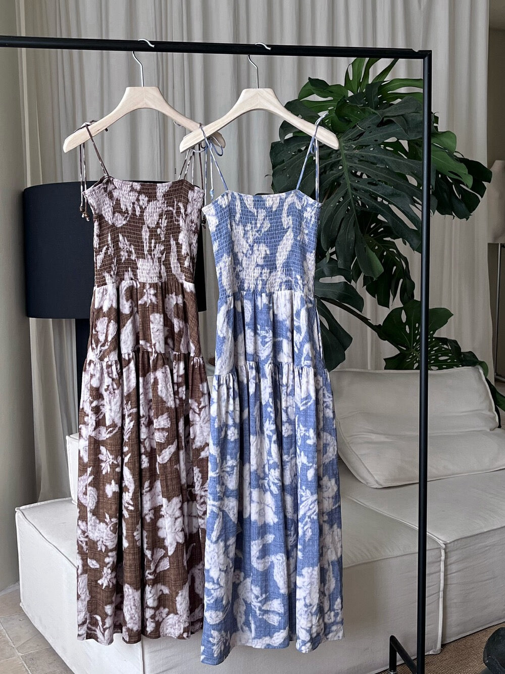 [Vacation] Artist Printing Flower Long Dress