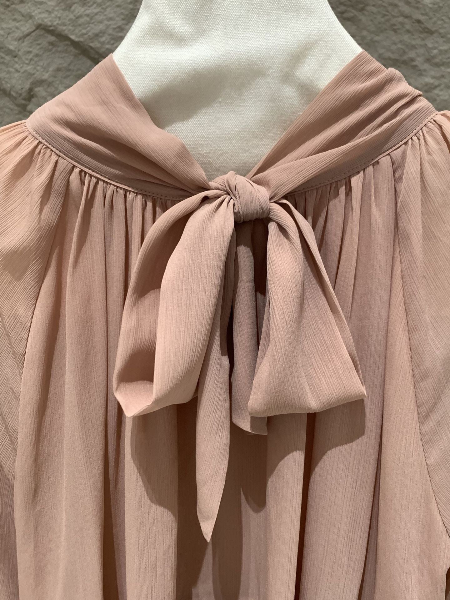 [Bestseller] Chiffon OL Lace-up Top