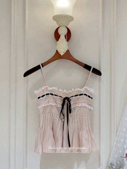 [Celebrity] Cute Bow Lace Camisole