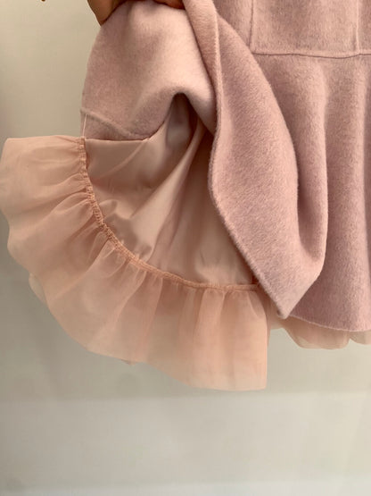 [Luxury] 100% Wool OL Onepiece Dress + Jacket Set (with belt)