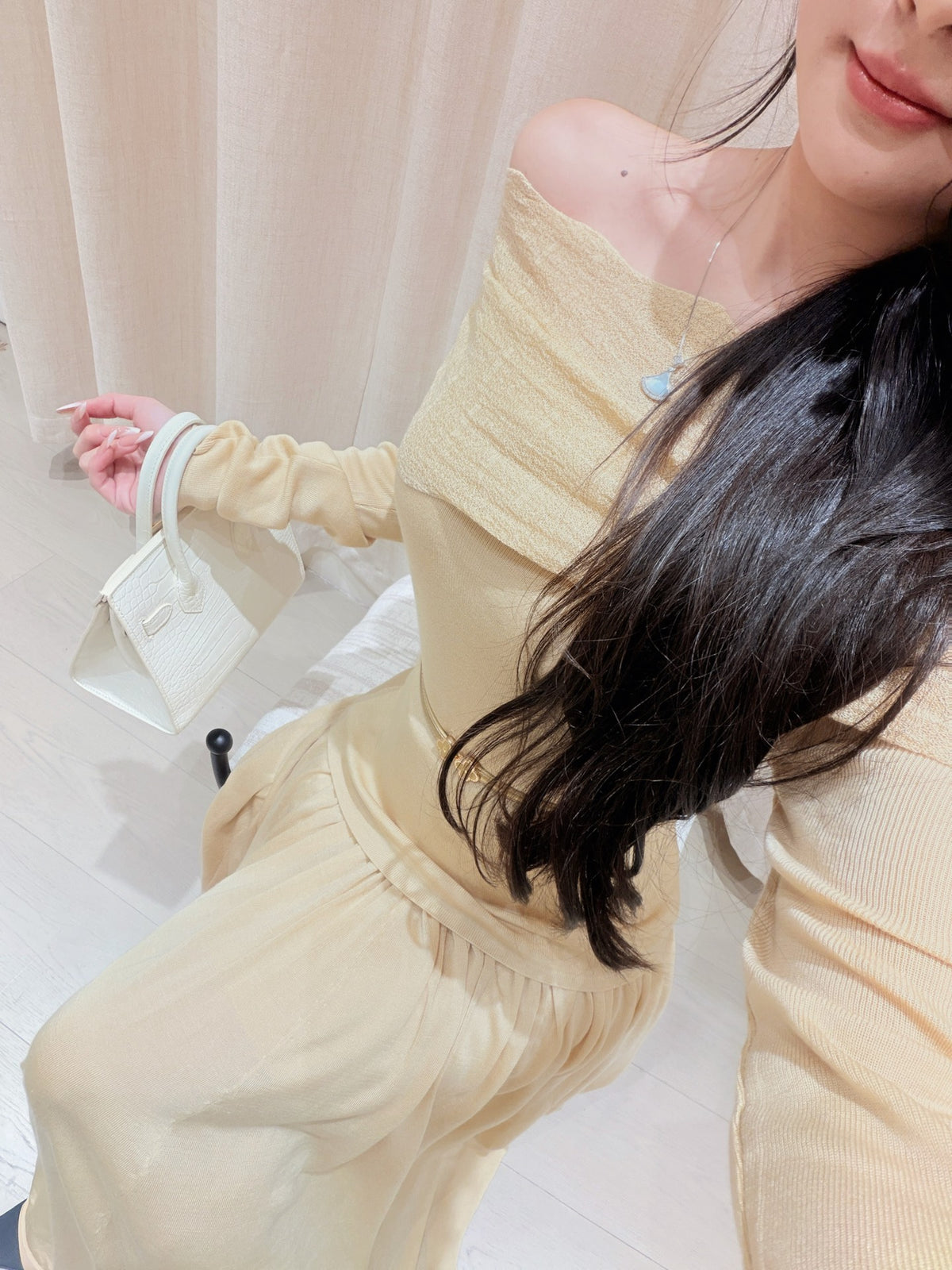[Lumi Premium] Lyocell-Wool Flowy A-Line Skirt (YR2010)