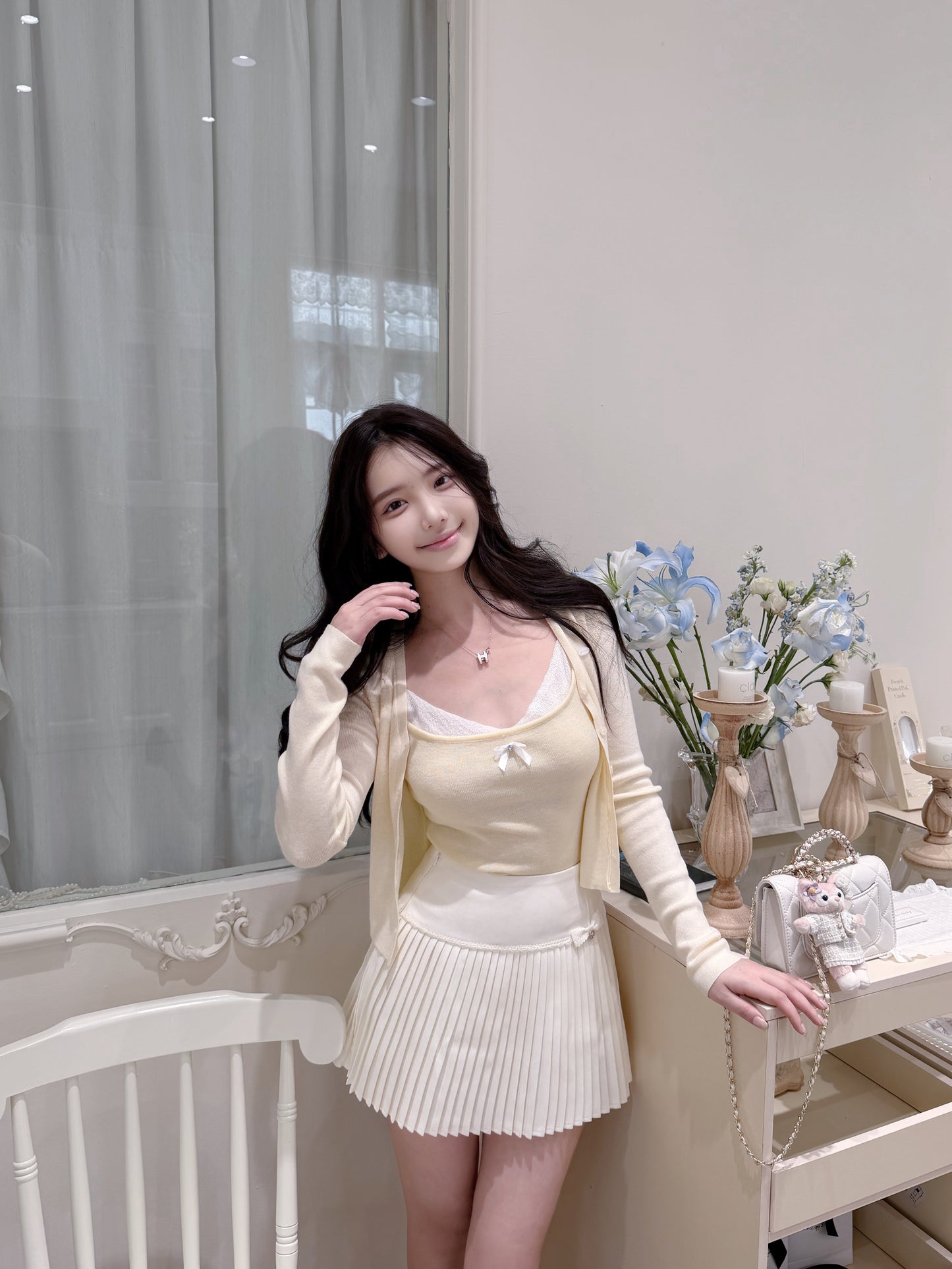 [Cute] Pleated Mini Skirt (Q1028)