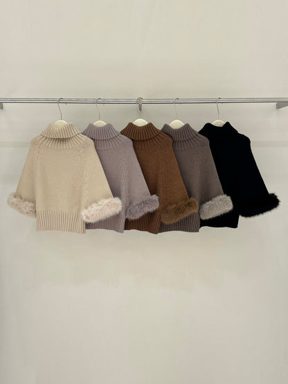 [Stylish] Korean Style High Neck Knitted Sweater