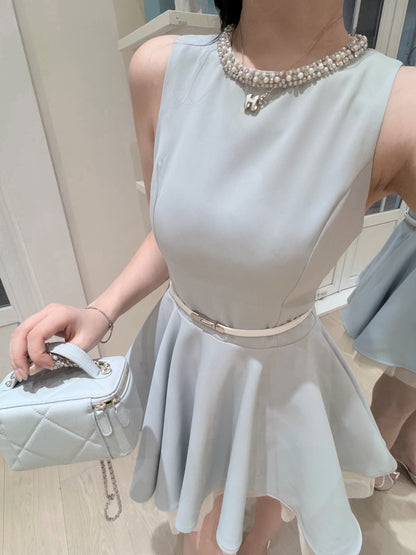 [Celebrity] Princess Slimfit Dress with Belt (QF039)