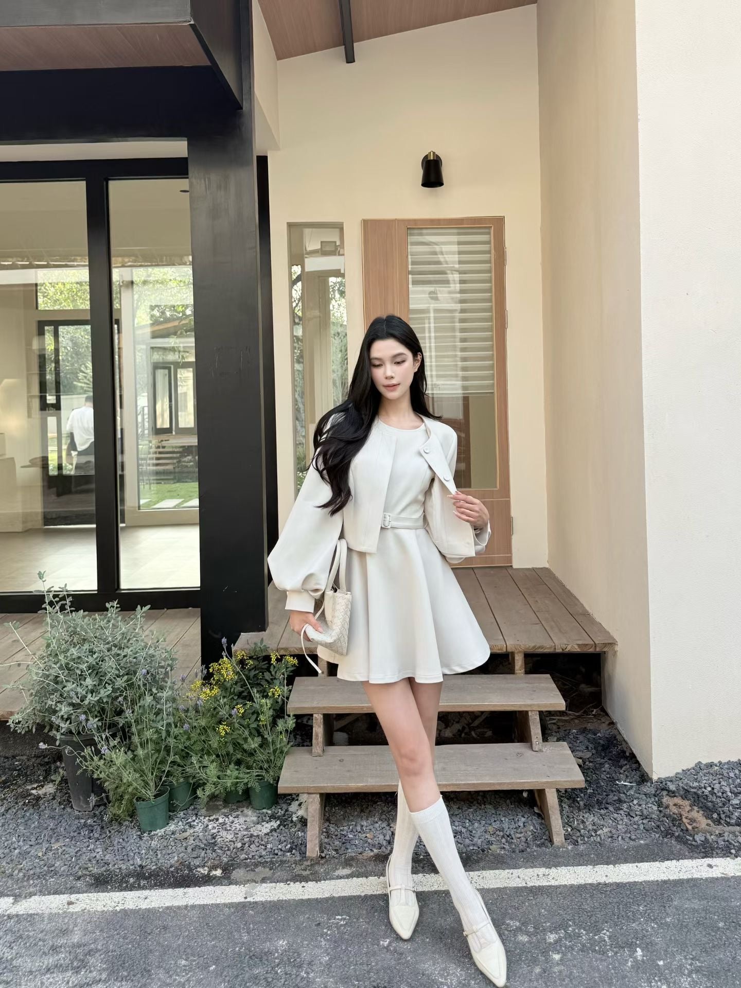 [Best-Selling] Elegant Office Lady 2-Piece Set (V26026)