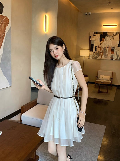 [Elegant] Workwear Dress (with Belt)