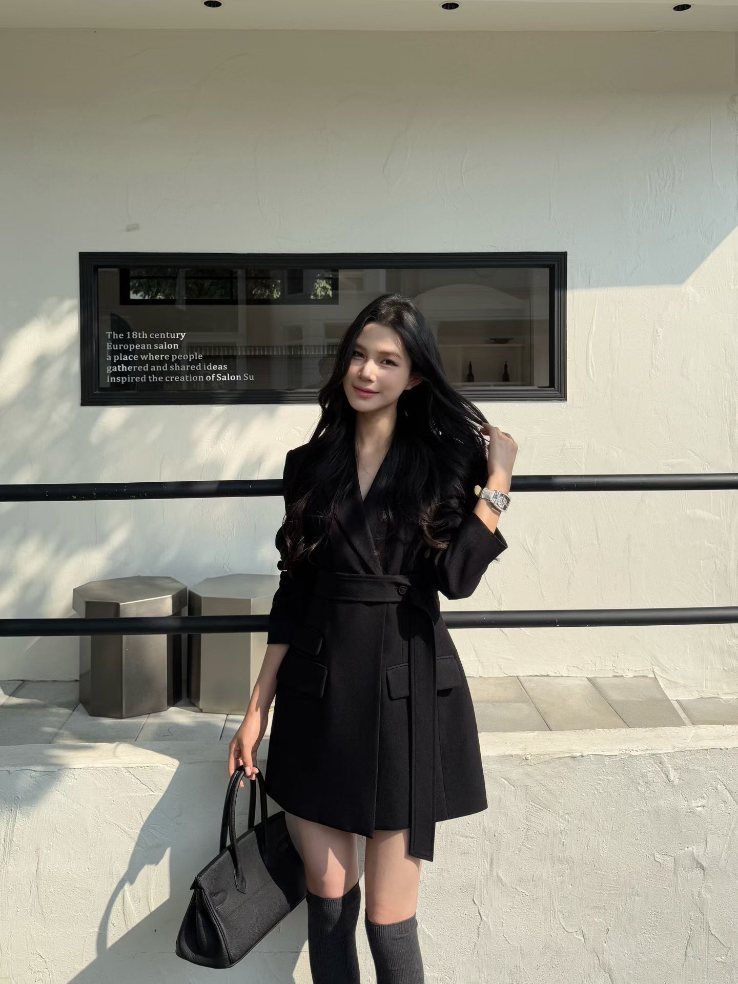 [Stylish] Designer Slimfit Blazer Skirt (with belt)