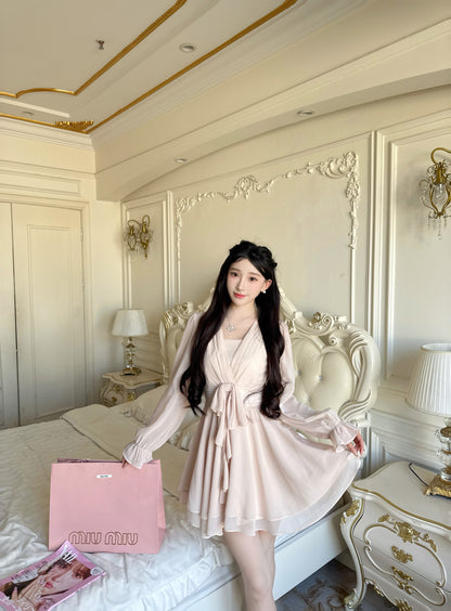 [Celebrity] Chiffon Ribbon Skirt