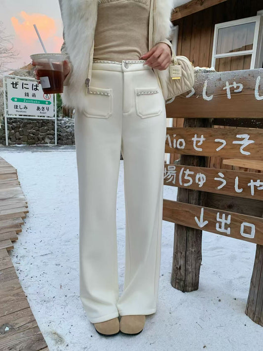 [Super Warm] Cashmere and Mulberry Silk Pants