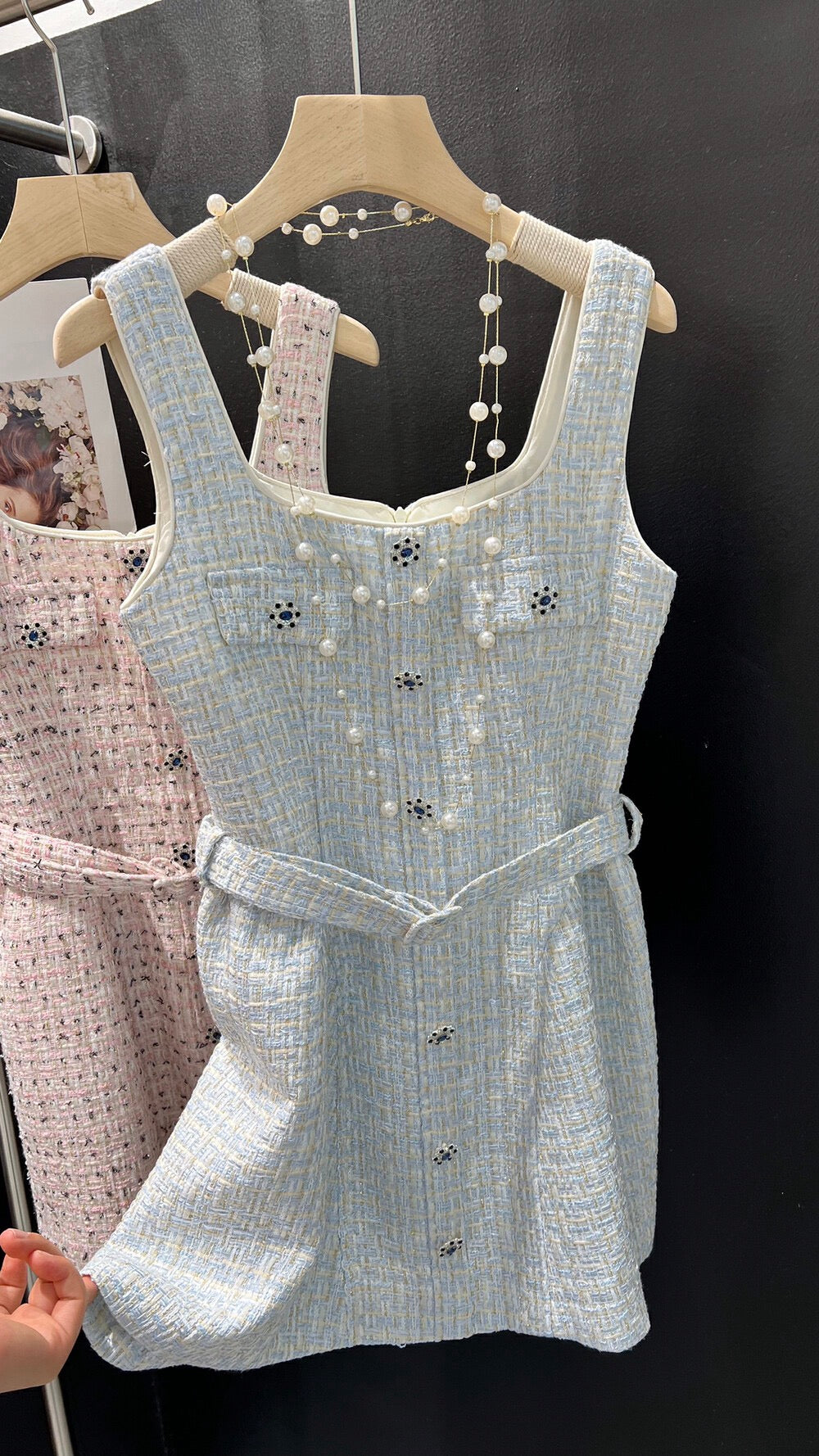 [Celebrity] Popular Slim Tweed Dress (with belt)