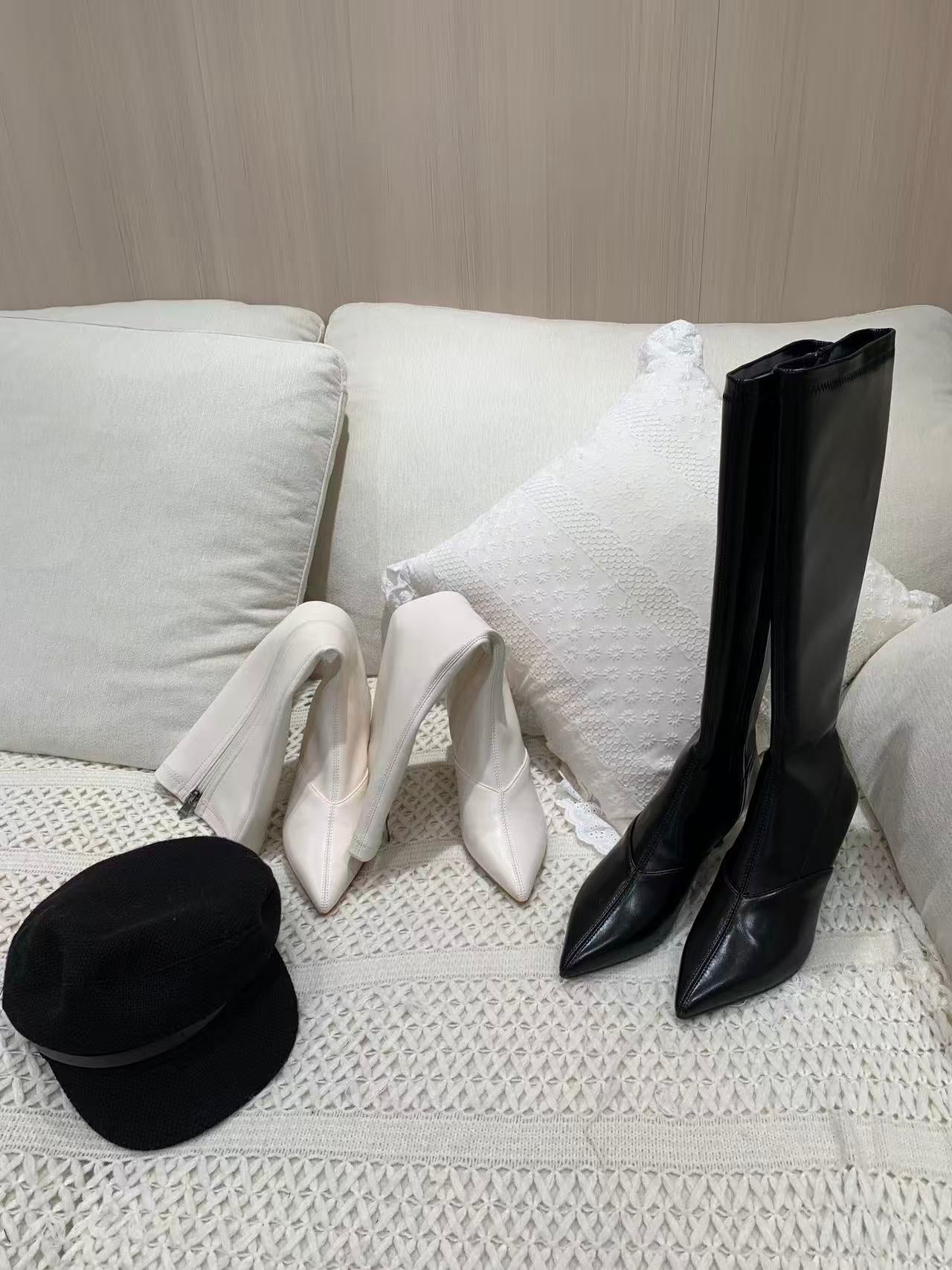 [Girlgod] Low Heel High Boot