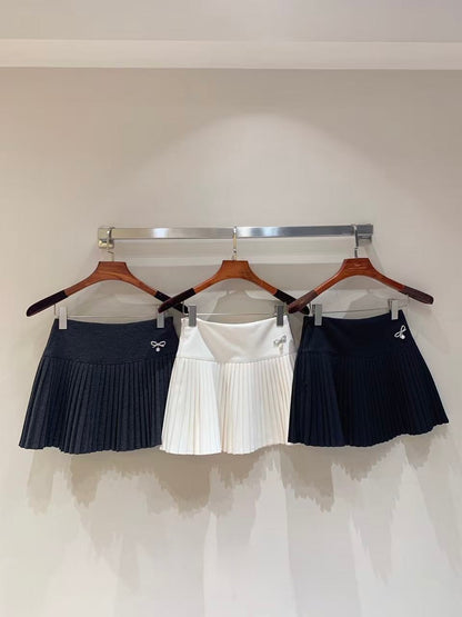 [Celebrity] Woolen Pleated Skirt