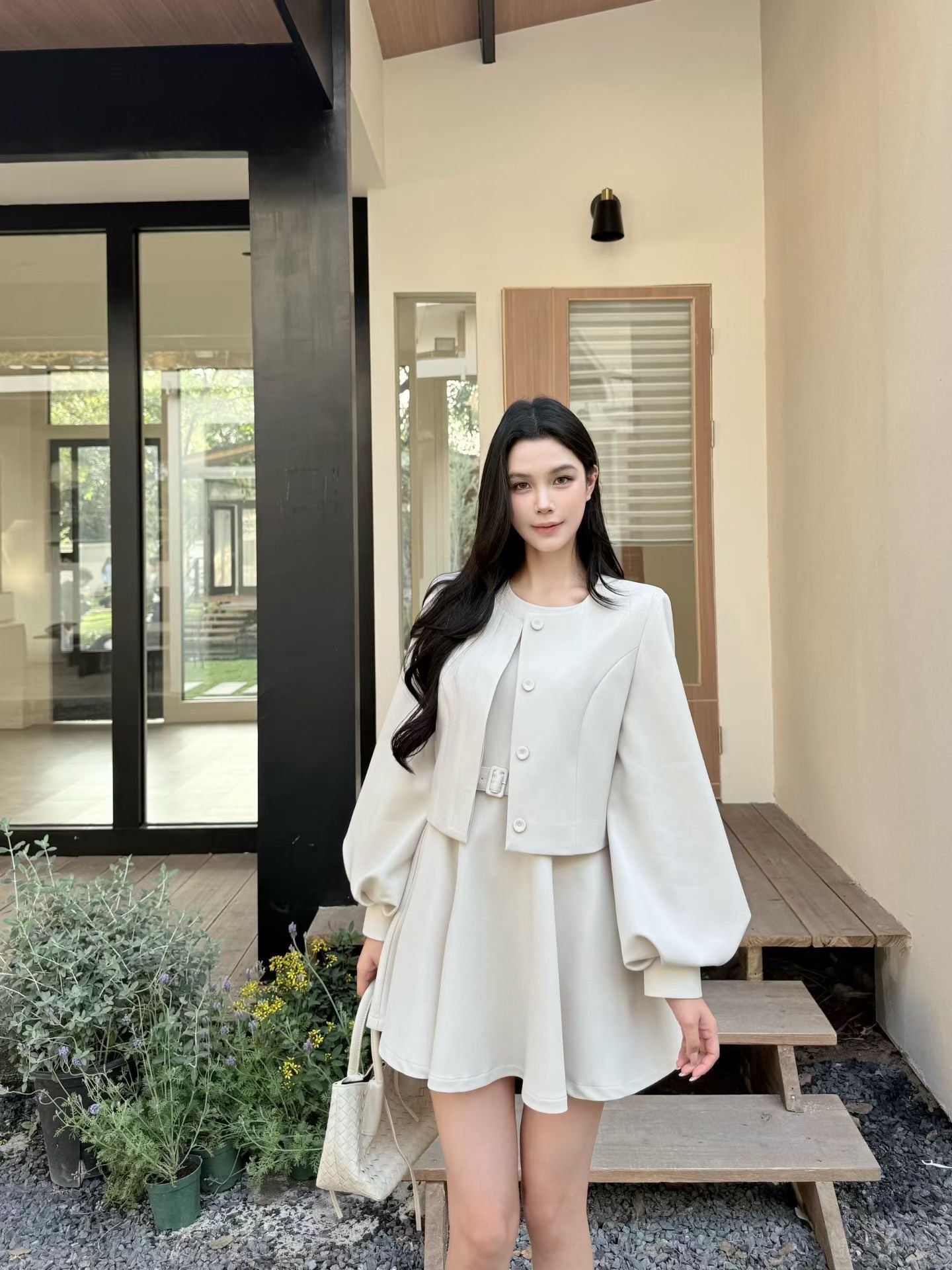 [Best-Selling] Elegant Office Lady 2-Piece Set (V26026)