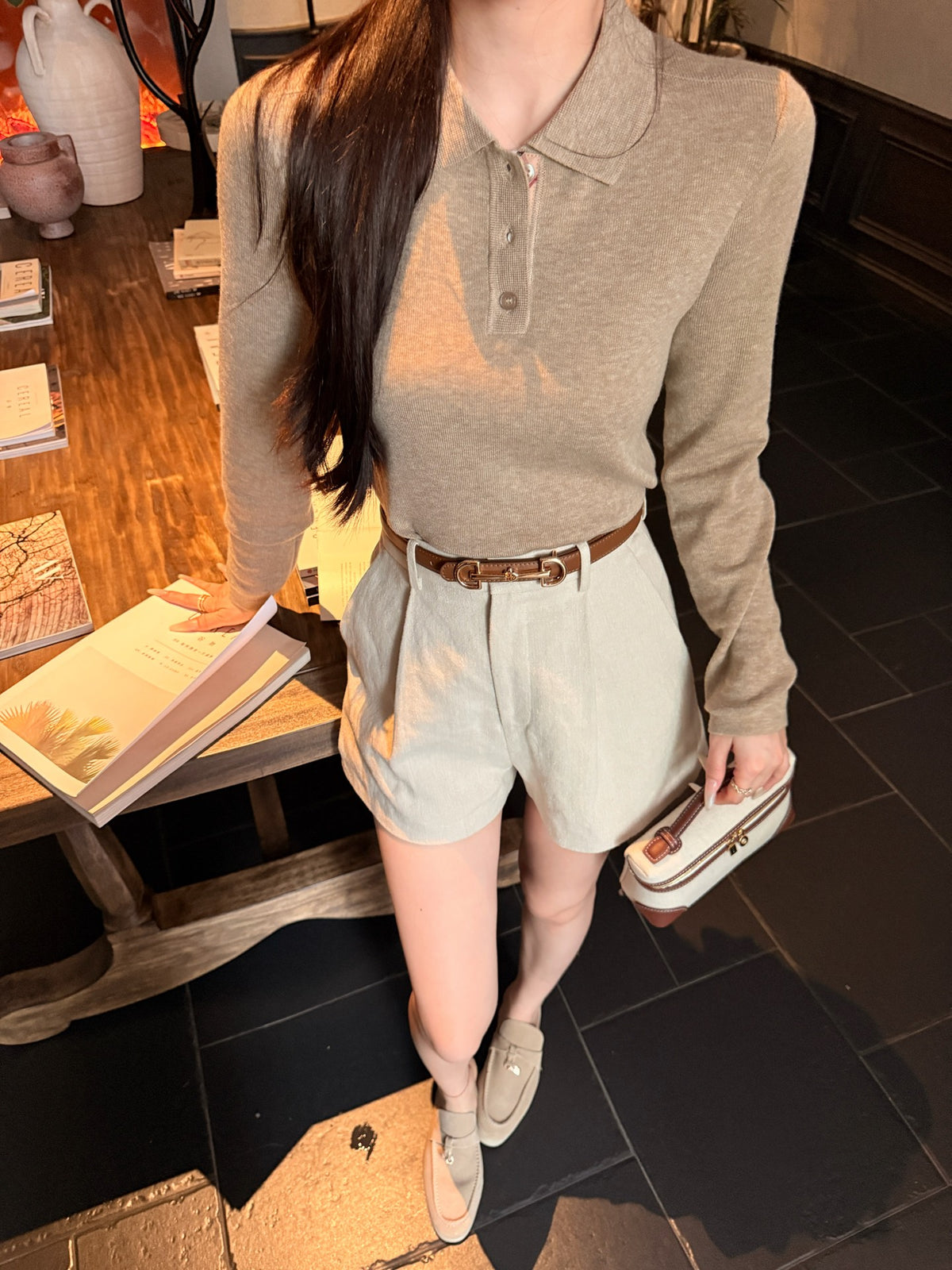 [Lumi Premium] 100% Wool Knit Polo Sweater (MYR2613)