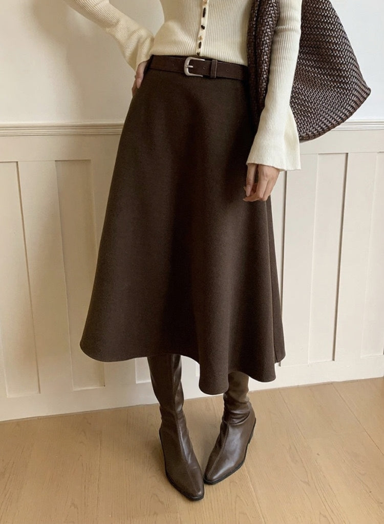 [Elegant] Waist Slimming Long Skirt