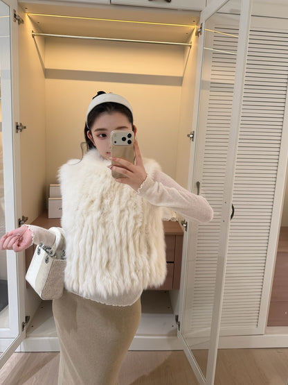 [Luxe] Bestseller Fox Fur Sleeveless Vest (PC-009)