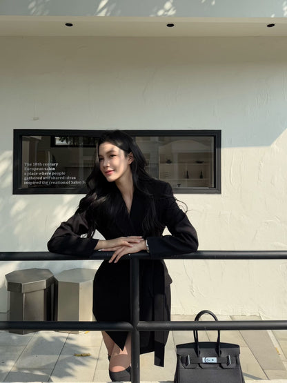 [Stylish] Designer Slimfit Blazer Skirt (with belt)