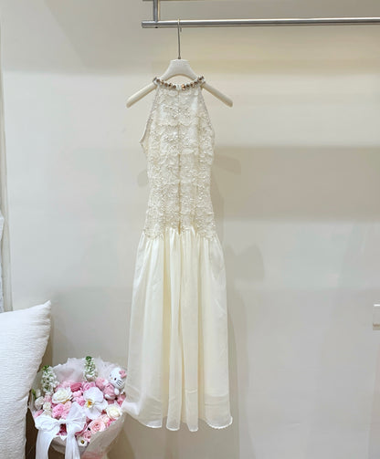 [Wedding Guest] French Lace Halter Dress (QF075)