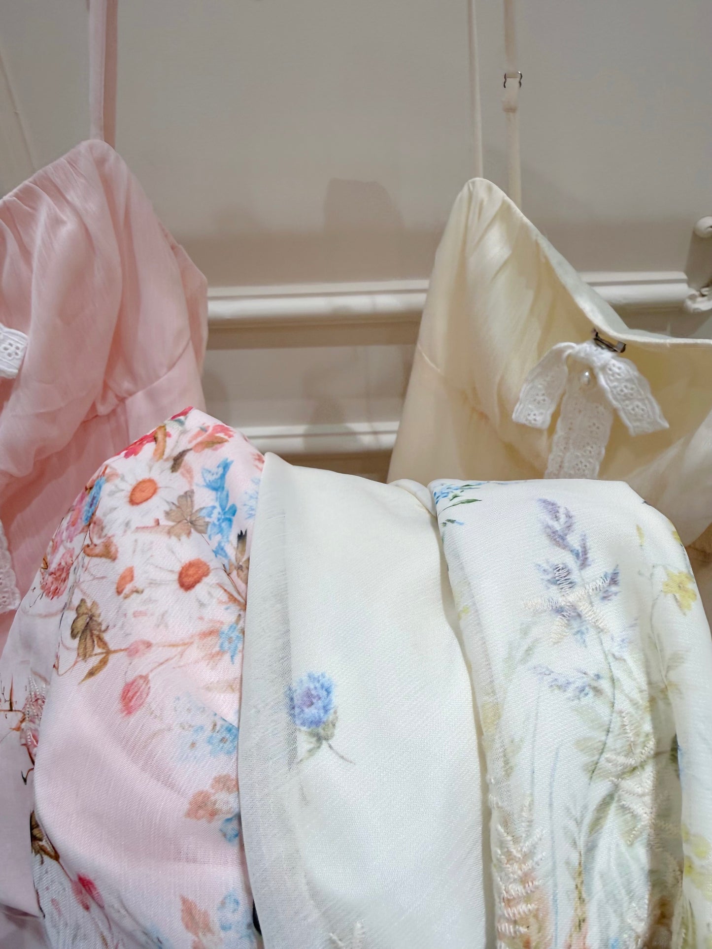 [Floral] Romantic Pink & Yellow Flower Print Maxi Dress (Q055)