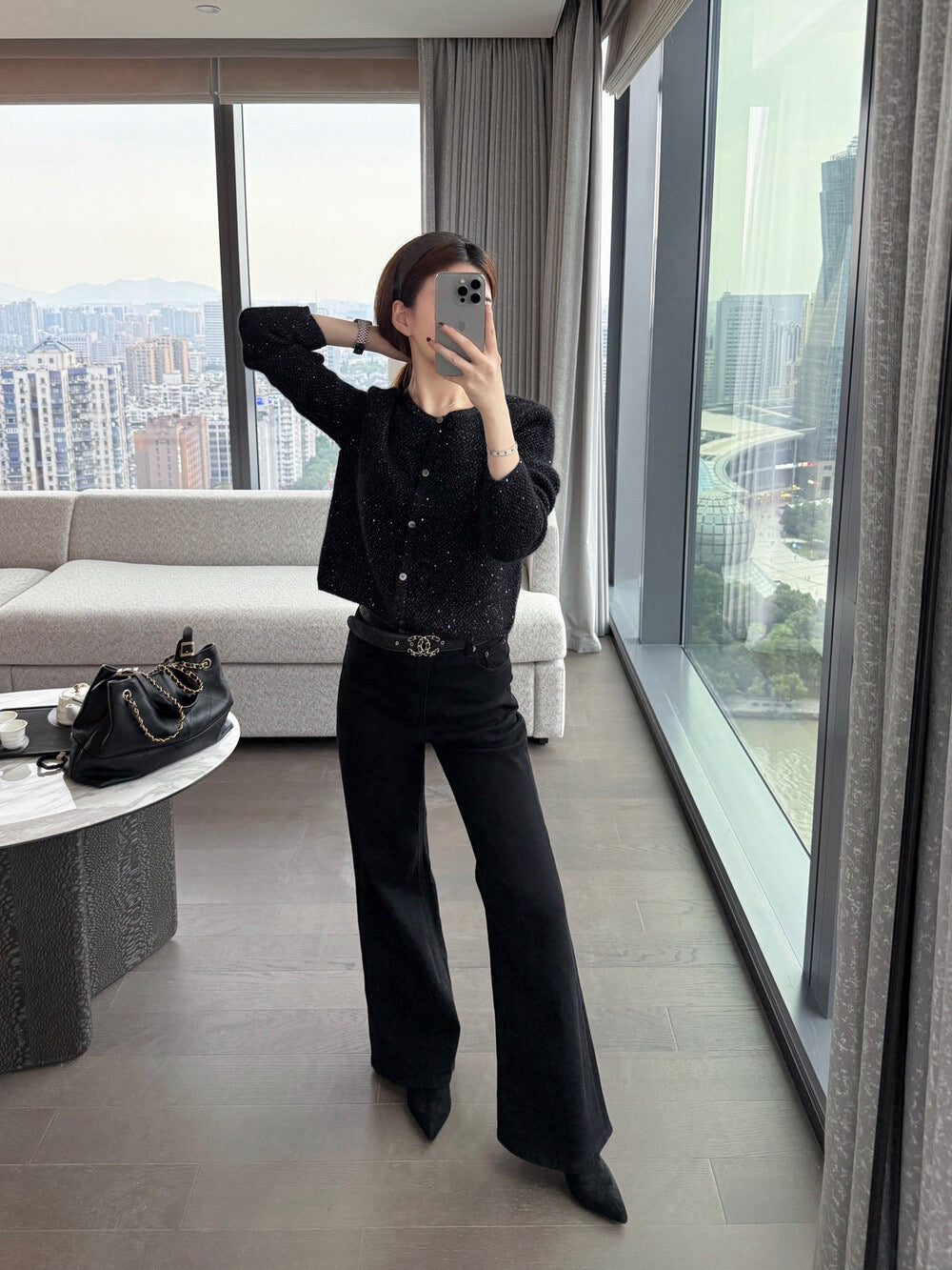 [Premium] 30% Raccoon Fur 20% Wool Cardigan
