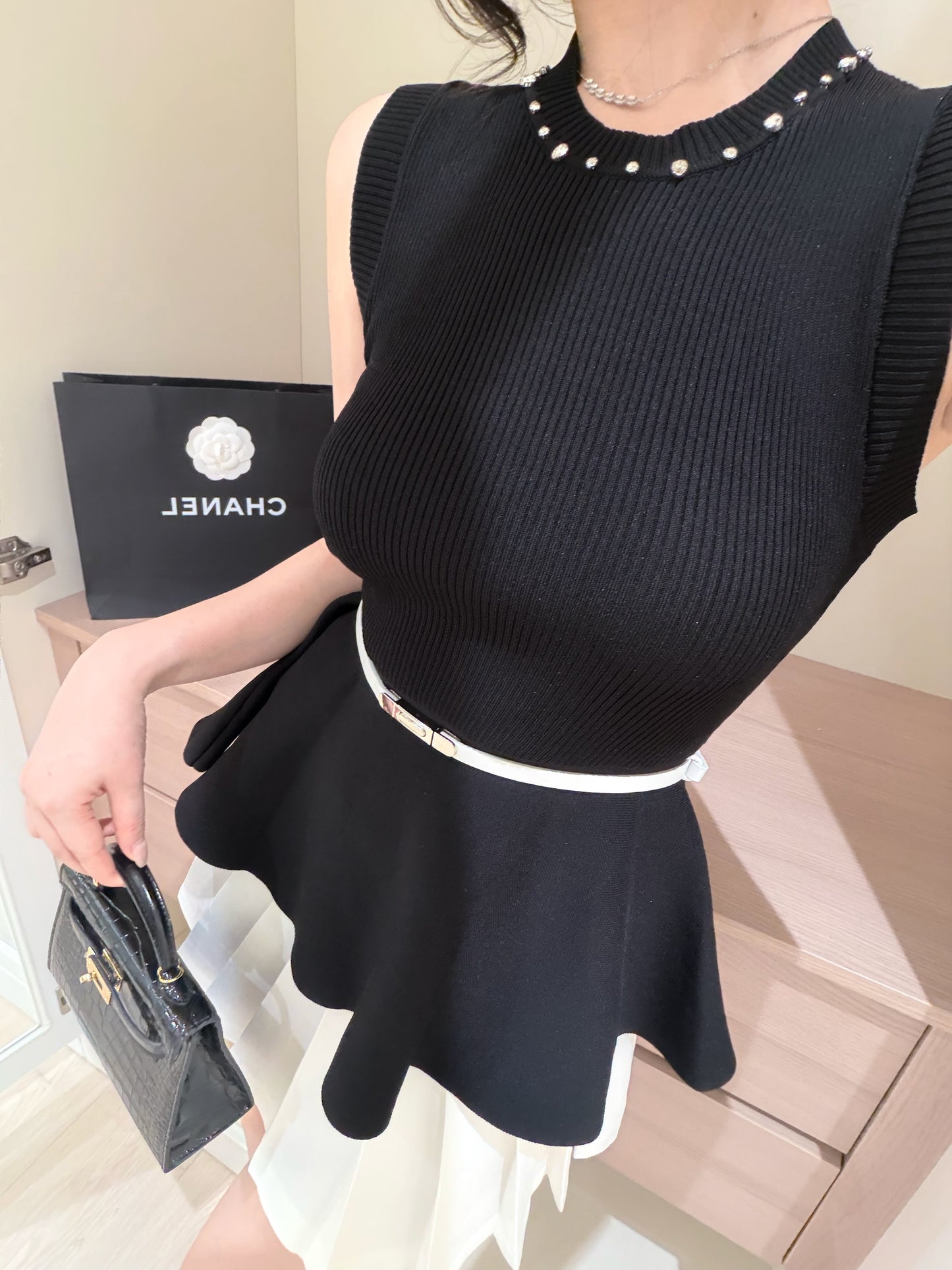 [Chic] Low Rise Pleated Schoolgirl Skirt (QF085)