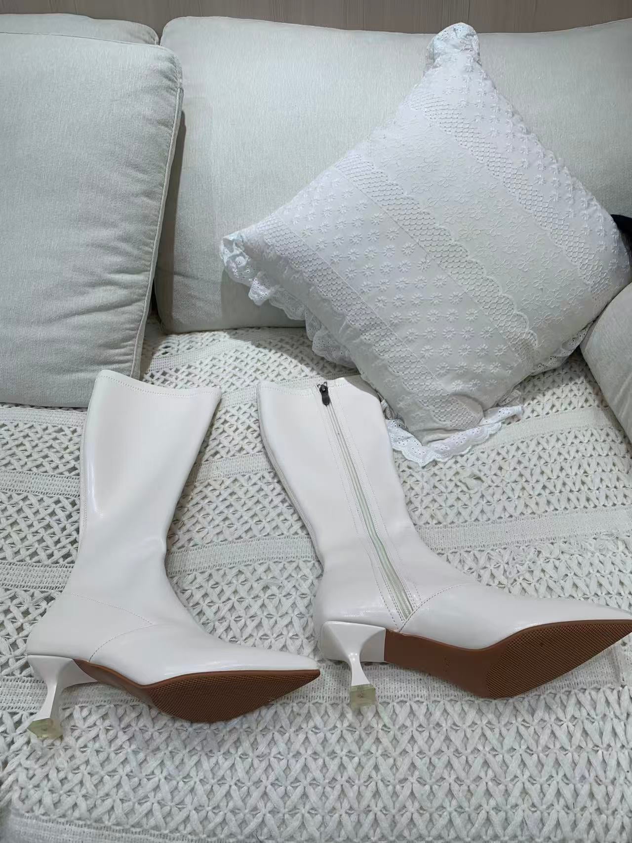 [Girlgod] Low Heel High Boot