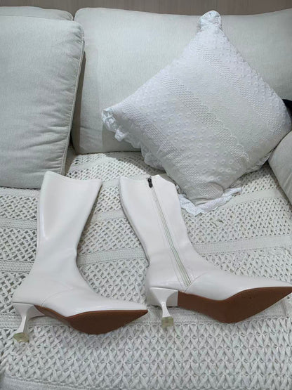 [Girlgod] Low Heel High Boot