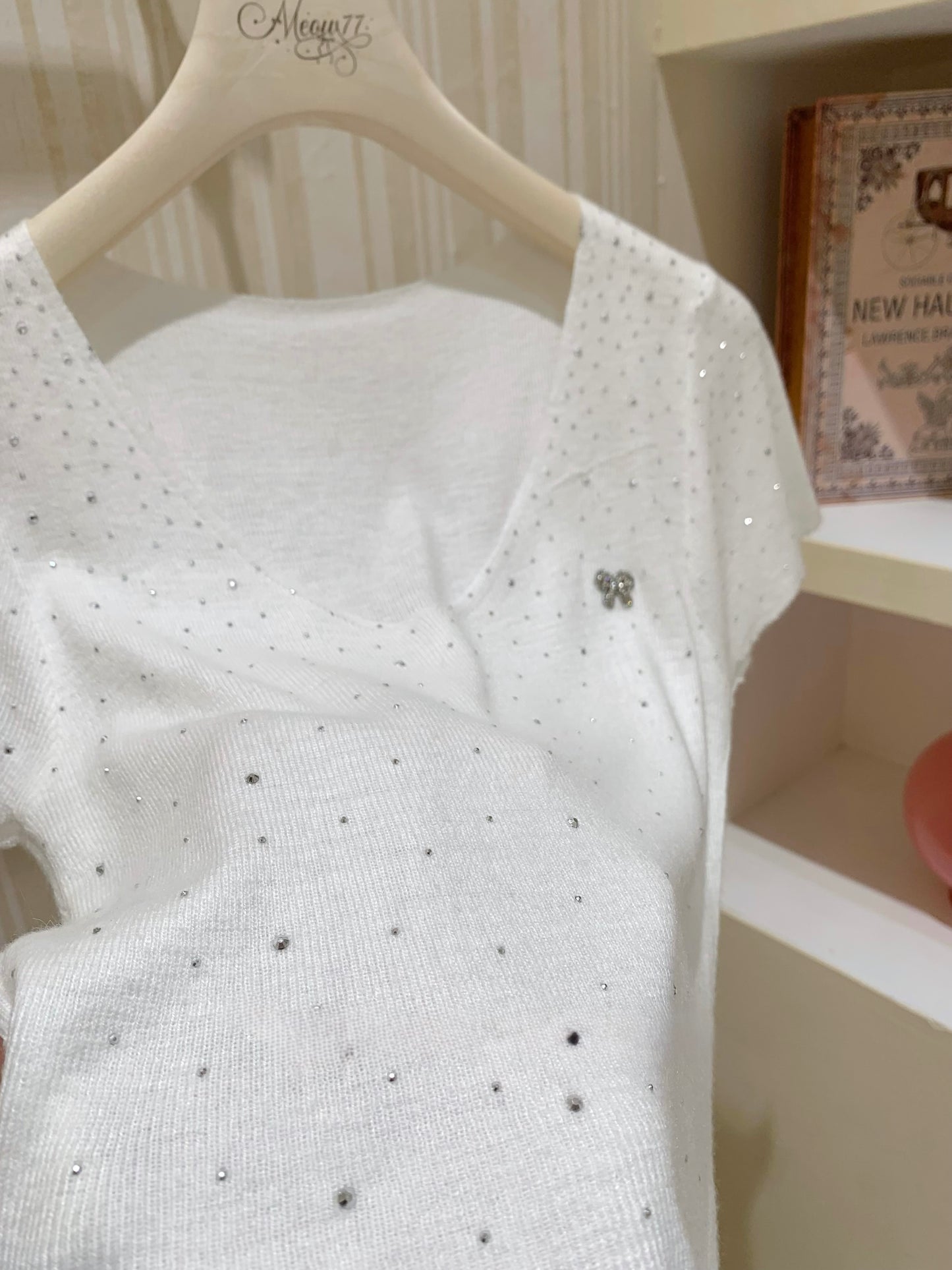[Bling Bling] Crystal Embellished Top (QF025)