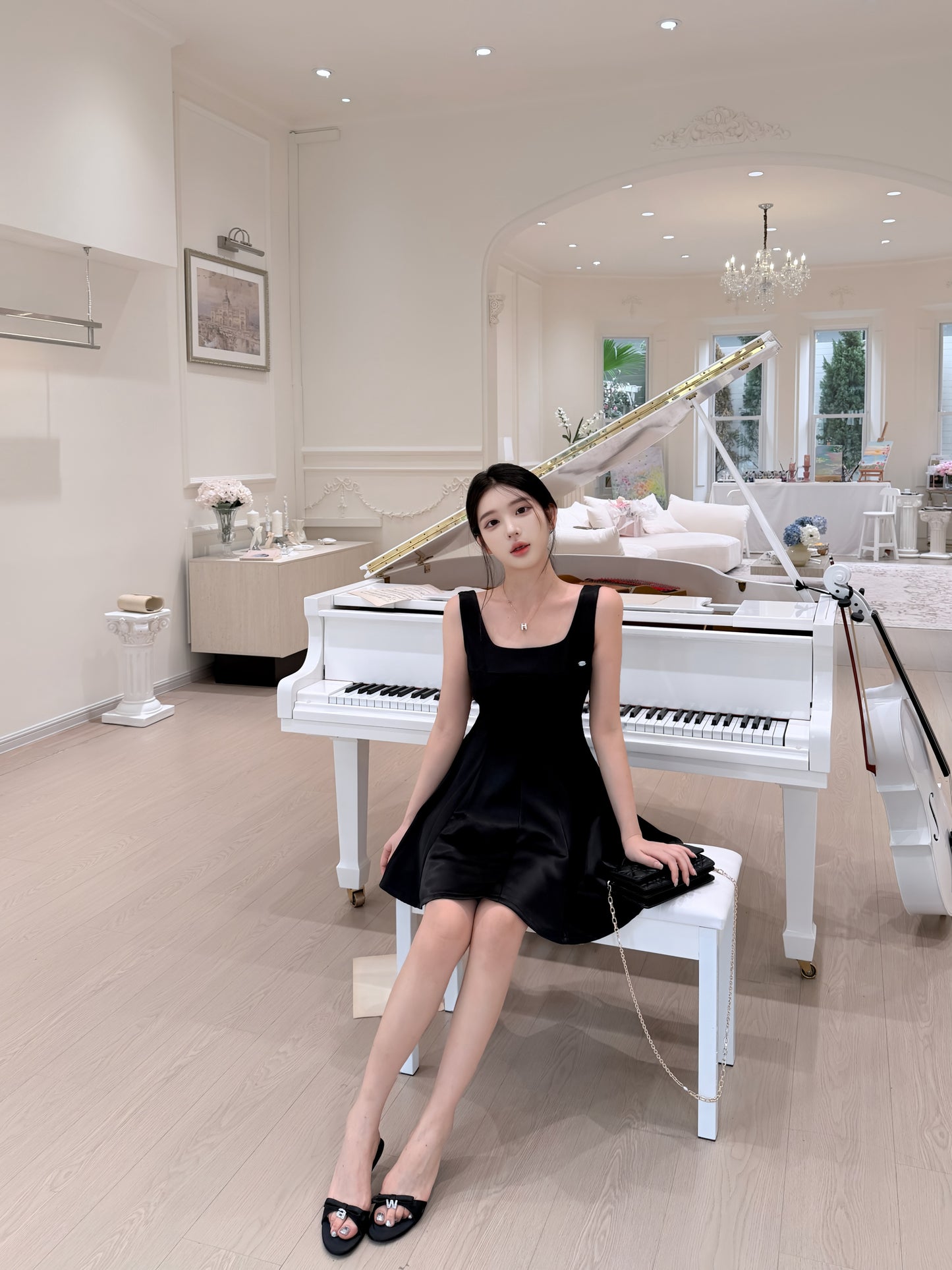 [Girly] Square Neck A-Line Dress (QF056)