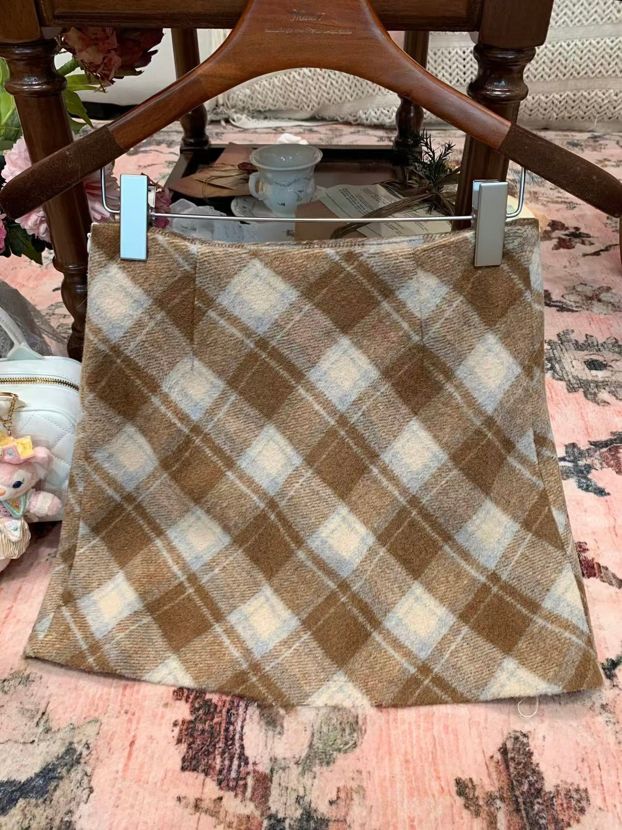[Classic] Winter A-Line Plaid Skirt