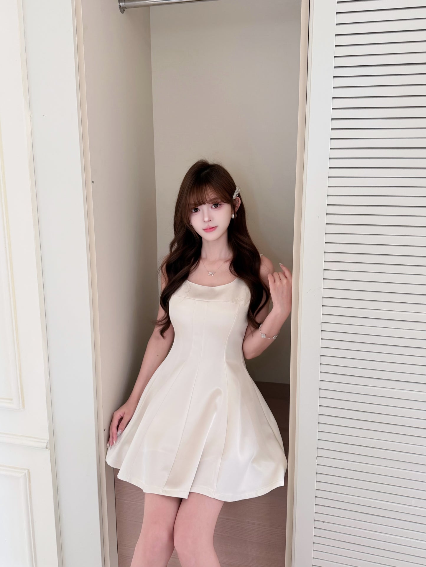 [Girly] Square Neck A-Line Dress (QF056)