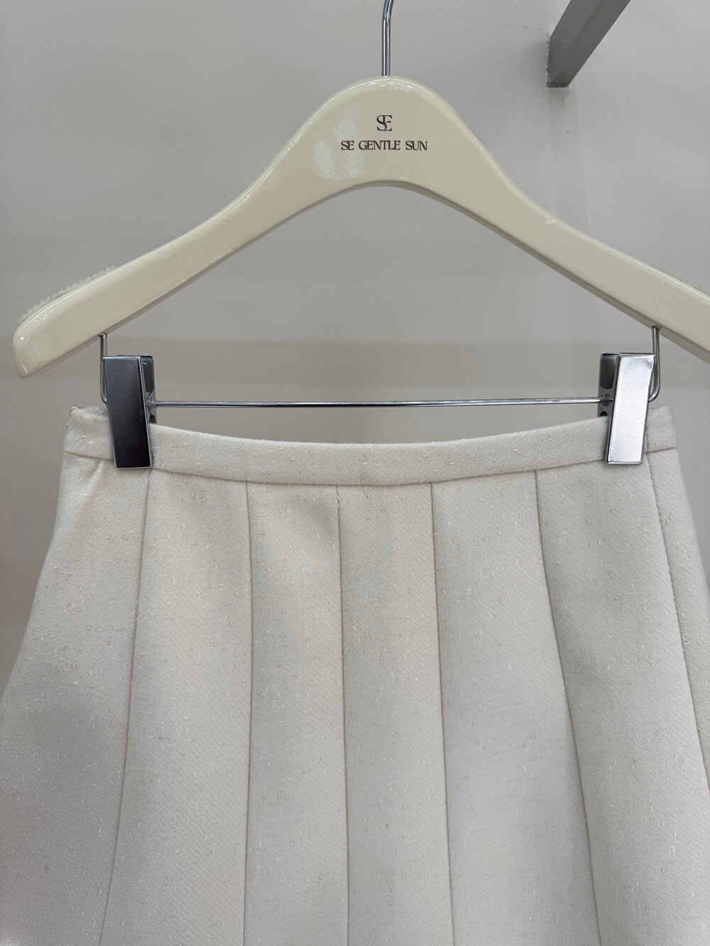 [Workwear] OL Tweed Blazer+Pleated Skirt Set (with Belt)