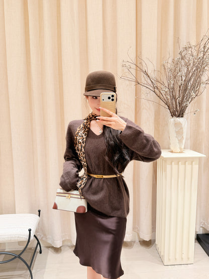 [Lumi Premium] 100% Triacetate Satin Bias Skirt (YR2015)