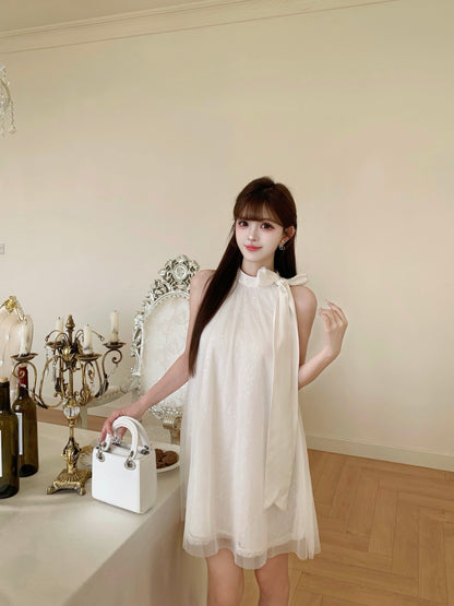[Stylish] Flowy Lace Mini Dress (Q1119)