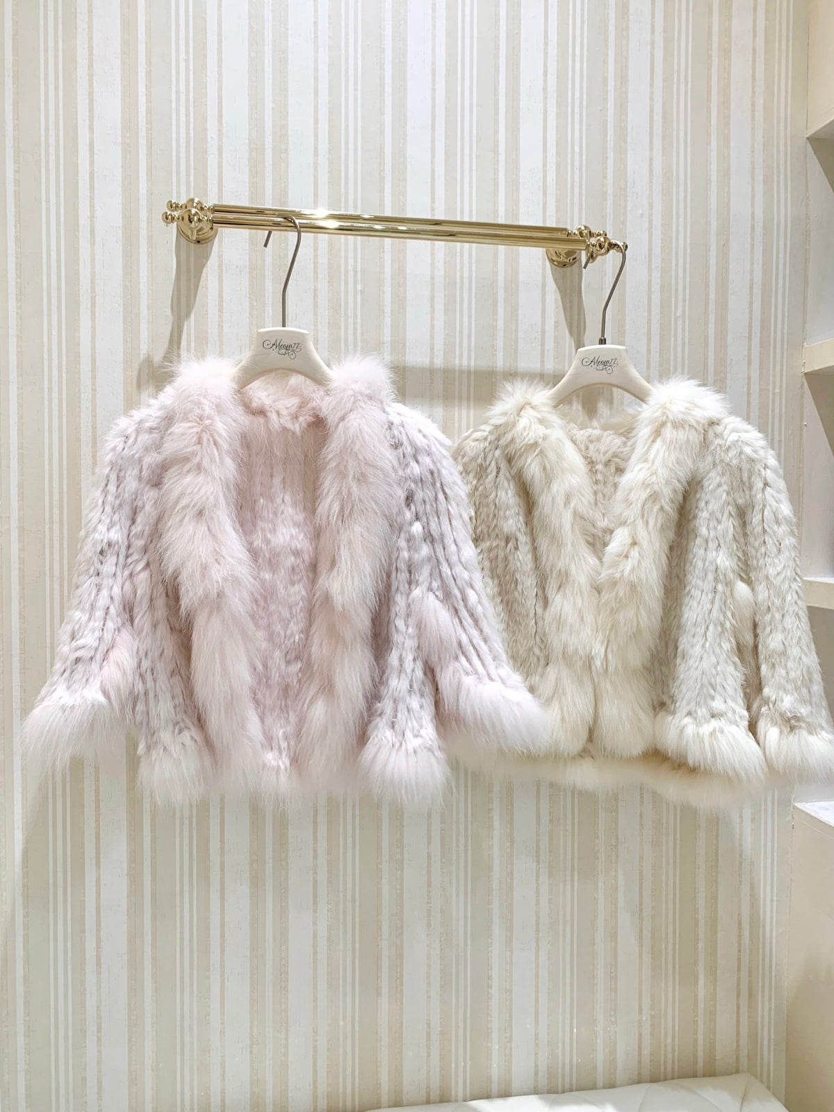 [Luxe] Fox Fur & Rex Rabbit Fur Cape Jacket (PC-010)