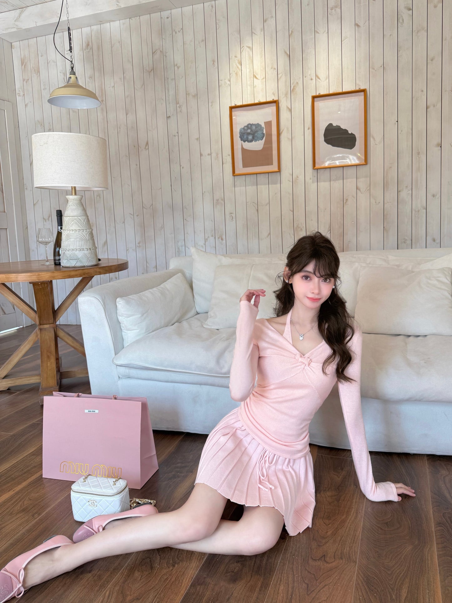 [Girly] Knitted Pleated Skirt