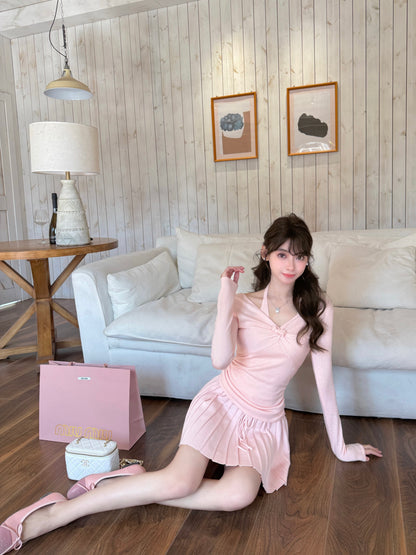 [Girly] Knitted Pleated Skirt