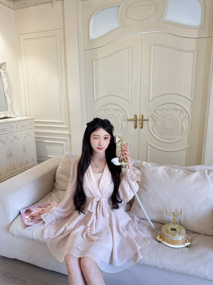 [Celebrity] Chiffon Ribbon Skirt