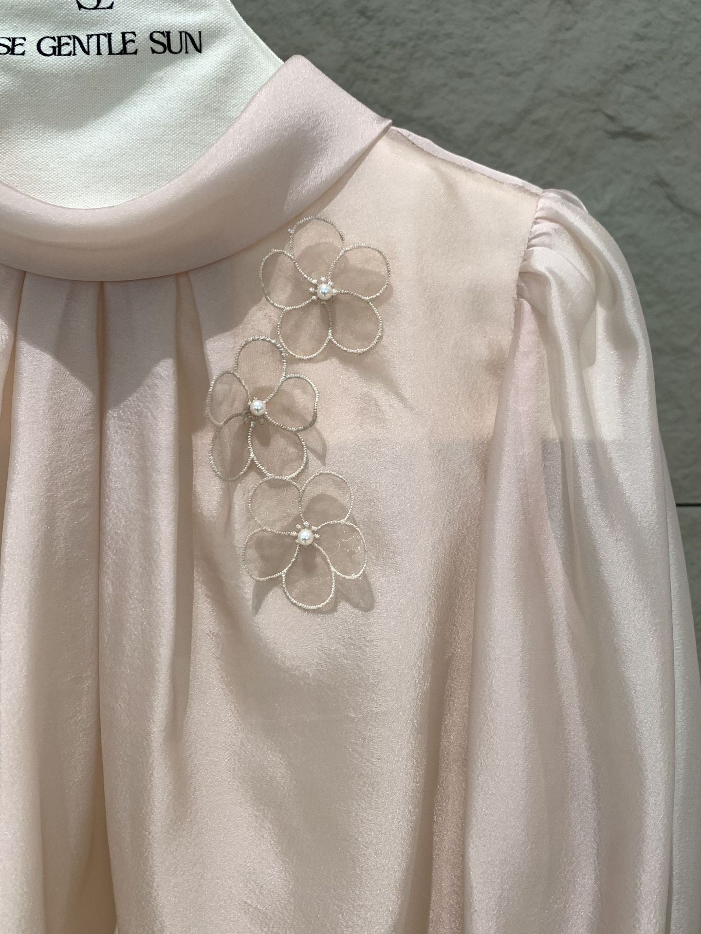 [Workwear] Elegant Chiffon Long-Sleeve Shirt